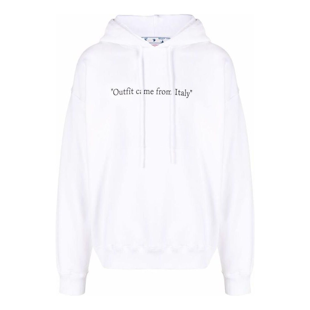 Men's Off-White SS22 Alphabet Slogan Printing Loose Fit White OMBB085S22FLE0020110