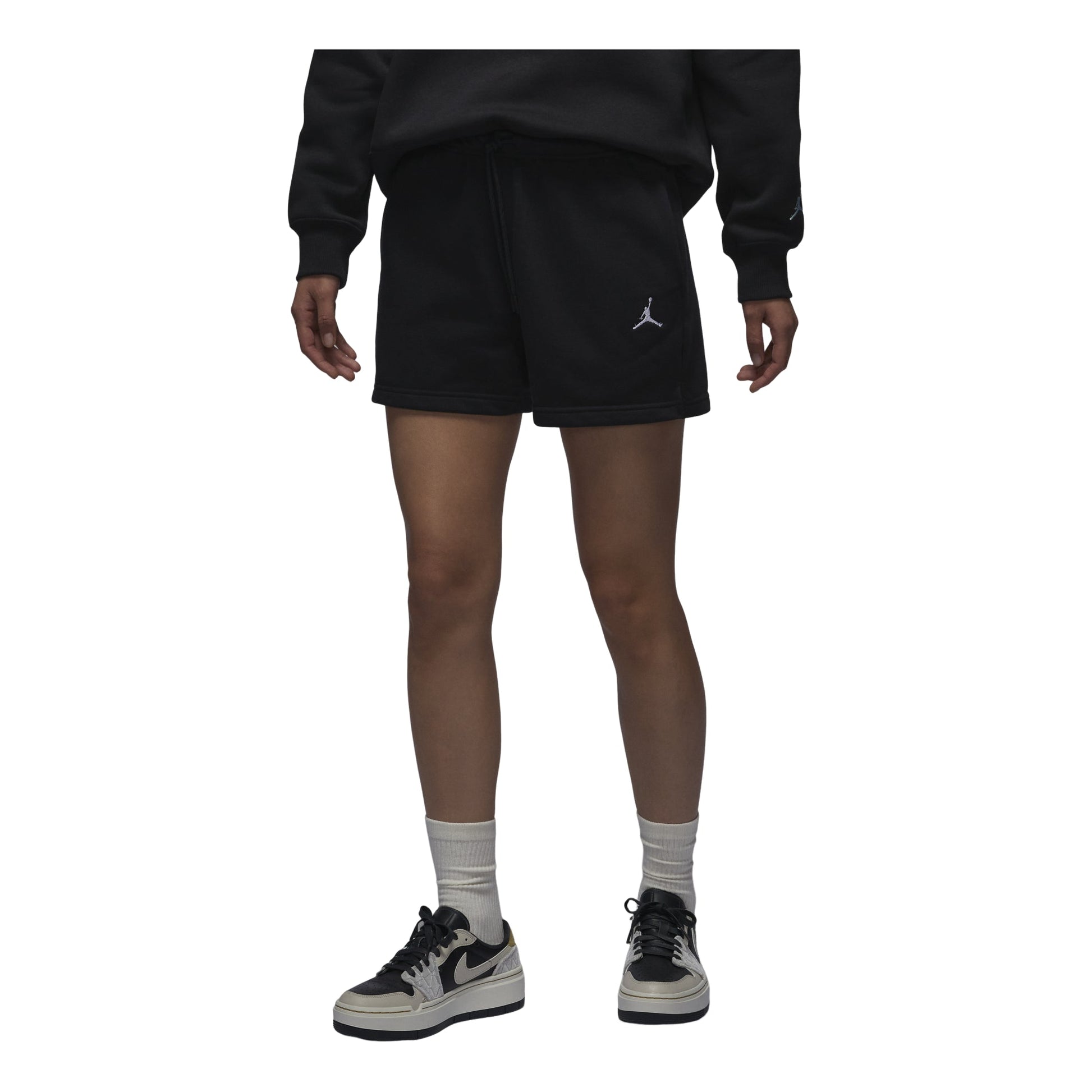 (WMNS) Air Jordan Brooklyn Fleece Shorts Asia Sizing 'Black' HJ1366-010