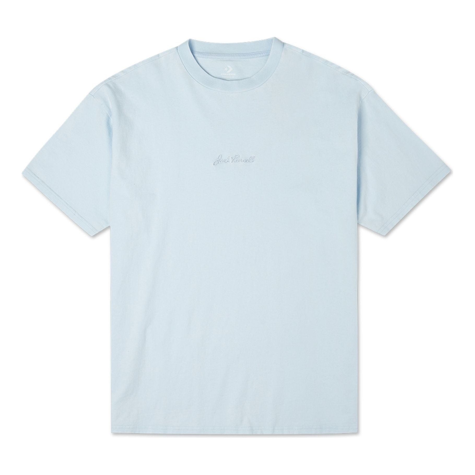 Converse Jack Purcell Washed Retro Loose Knit Short Sleeve Couple Style Light Blue 10021630-A07