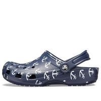 Crocs Classic Clog Printing Sandals Deep Blue 206053-462