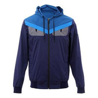 Men's FENDI hooded Zipper Design Jacket Navy Blue FXX109-0TB-F0QA2