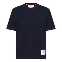 (WMNS) THOM BROWNE Short Sleeve T-Shirt 'Navy' FJS207A-00050-415