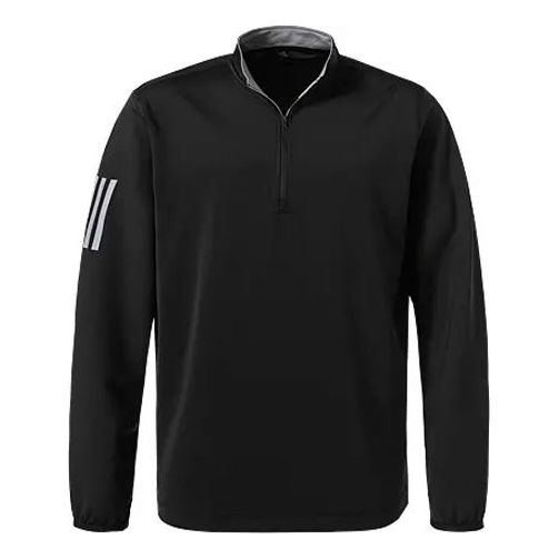 adidas Golf Sports Cardigan Long Sleeves Stand Collar Black FJ9978