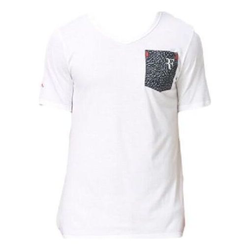 Air Jordan Court RF Elephant Fill T-Shirt 'White' 716887-100