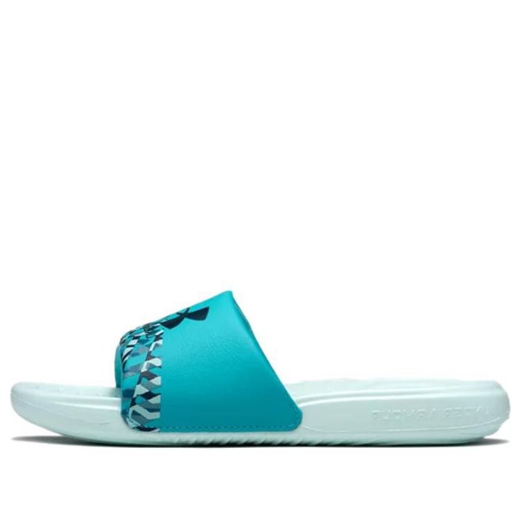 (WMNS) Under Armour Ansa Graphic Slide 'Sea Mist Neptune' 3024436-300