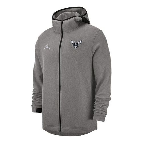 Nike Charlotte Hornets Athleisure Casual Sports Cardigan Jacket Gray 940865-032