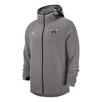 Nike Charlotte Hornets Athleisure Casual Sports Cardigan Jacket Gray 940865-032