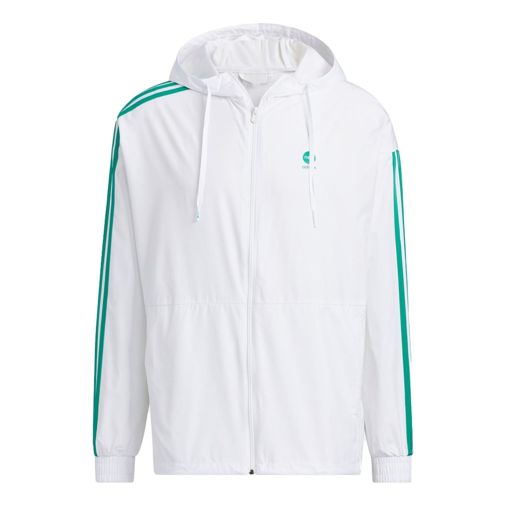 adidas Neo Essentials Windbreaker Jackets Asia Sizing 'White Green' IA4963