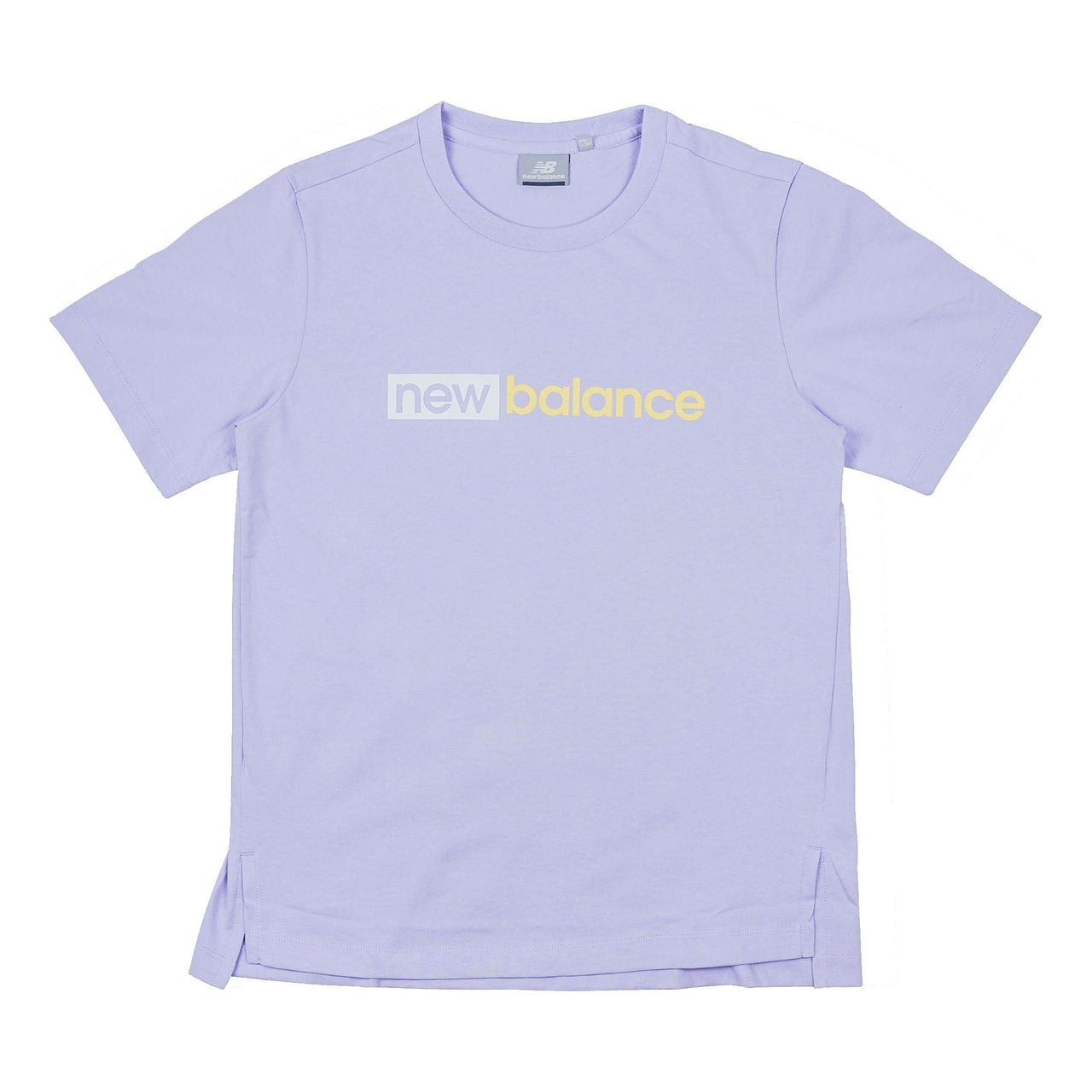 (WMNS) New Balance Logo Printing Casual Sports Short Sleeve Version Purple NEA2E032-DV