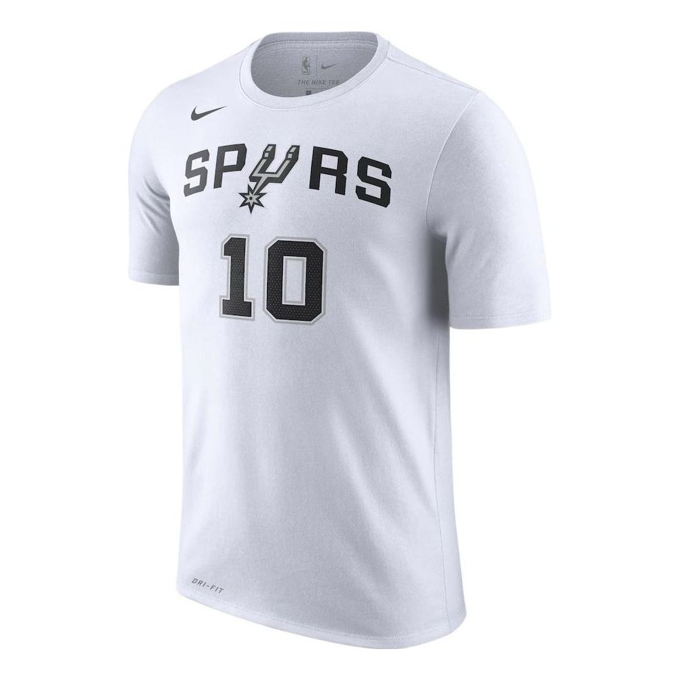 Men's Nike NBA Spurs Derozan Alphabet Printing Basketball Sports Round Neck Short Sleeve White T-Shirt BQ1569-110