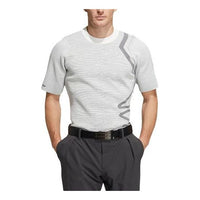 adidas Pk Mockneck Golf Sports Round Neck Short Sleeve Gray HB3596