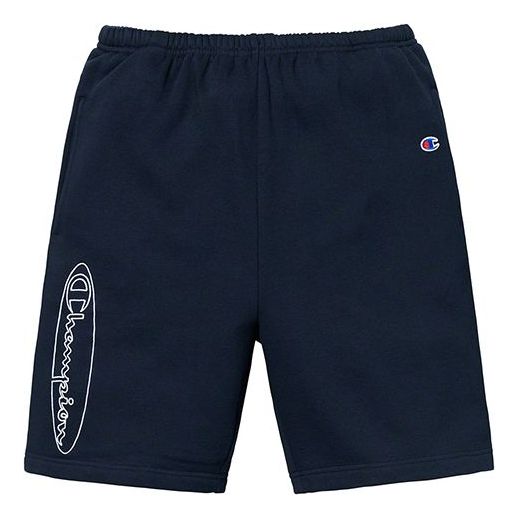 Supreme x Champion SS19 Outline Sweatshort Navy SUP-SS19-10073