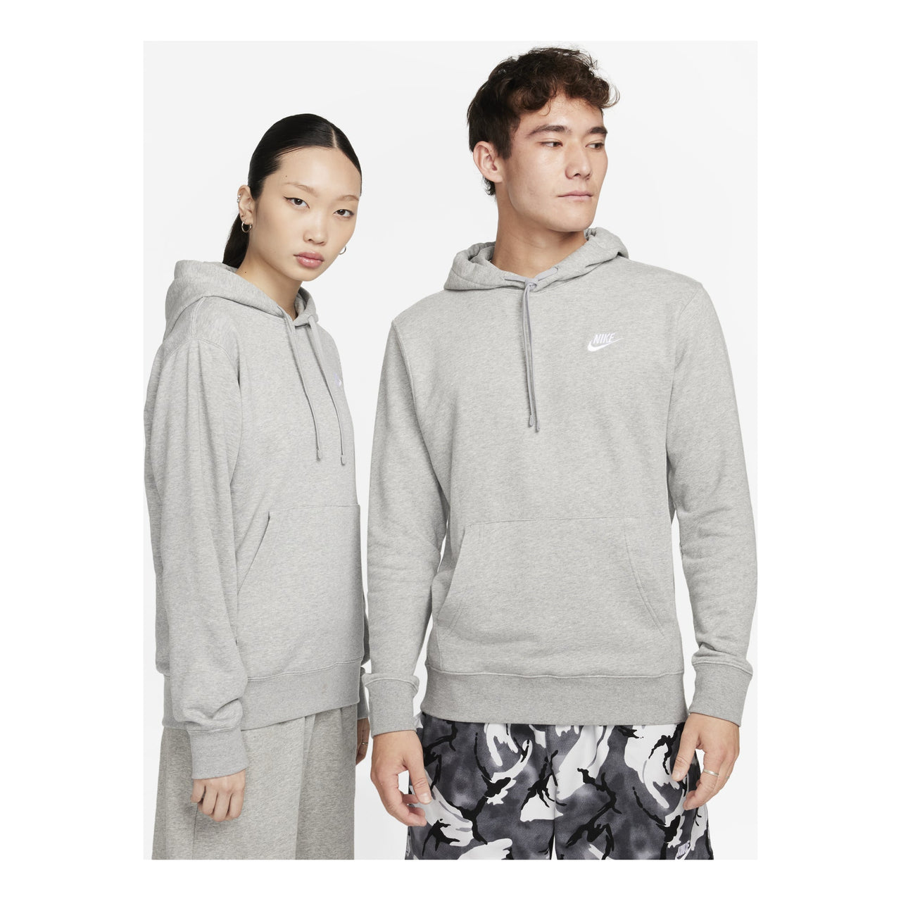 Men's Nike Solid Color Logo Printing Hooded Long Sleeves Gray CZ7858-063