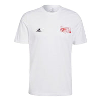 adidas Pred Tee 1 Back Printing Soccer/Football Sports Short Sleeve White GU3699