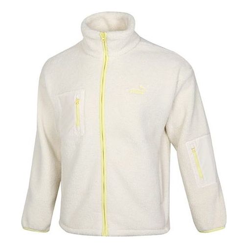 PUMA Sherpa Bonded Jacket 'White Yellow' 534930-93