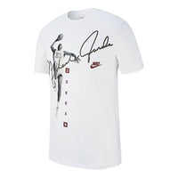Air Jordan Pattern Printing Round Neck Short Sleeve White AO0688-100
