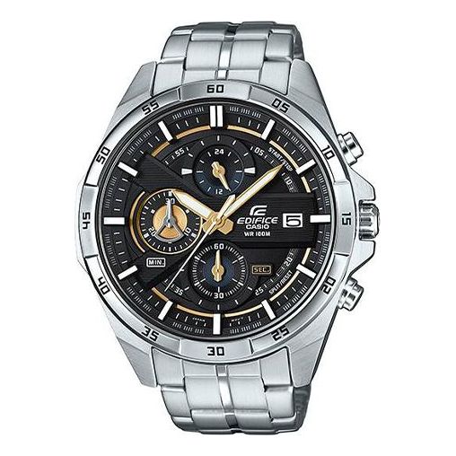 CASIO Waterproof EDIFICE Stainless Steel Strap Mens Black Analog EFR-556D-1A