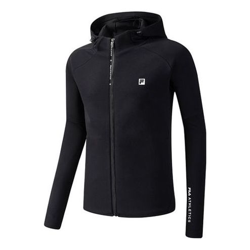 FILA Athletics hooded Knit Jacket Sports Black A11M031503F-BK