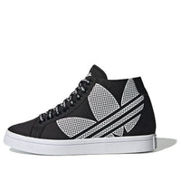 (WMNS) adidas originals Courtvantage Heel Logo 'Black White' FU6819