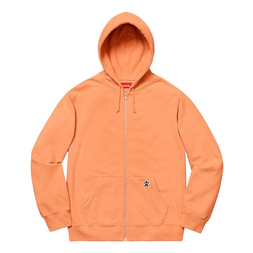 Supreme SS19 Star Zip Up Sweatshirt Zipper Orange SUP-SS19-877