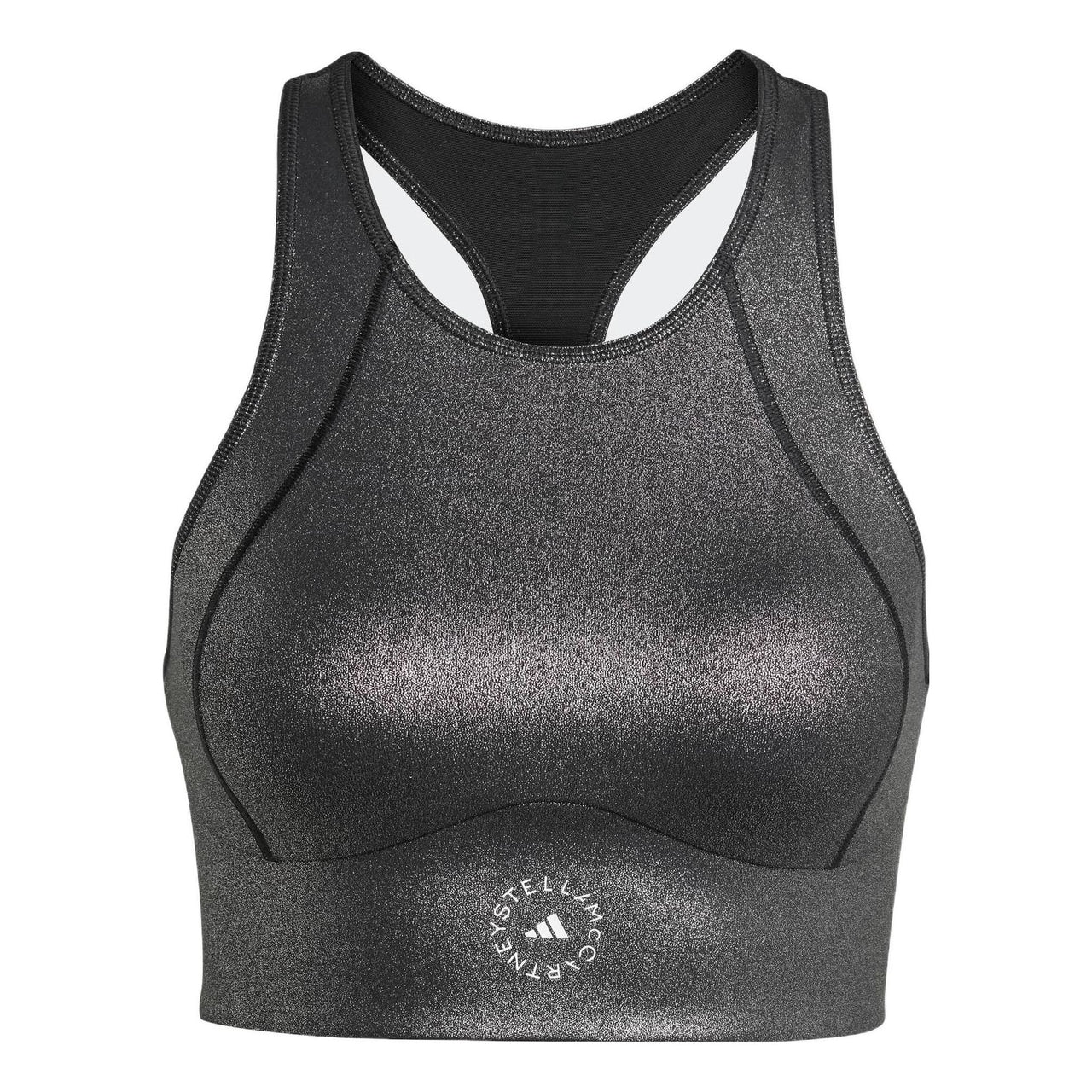 (WMNS) adidas by Stella McCartney Shiny Training Crop Top Asia Sizing 'Black' HG6880