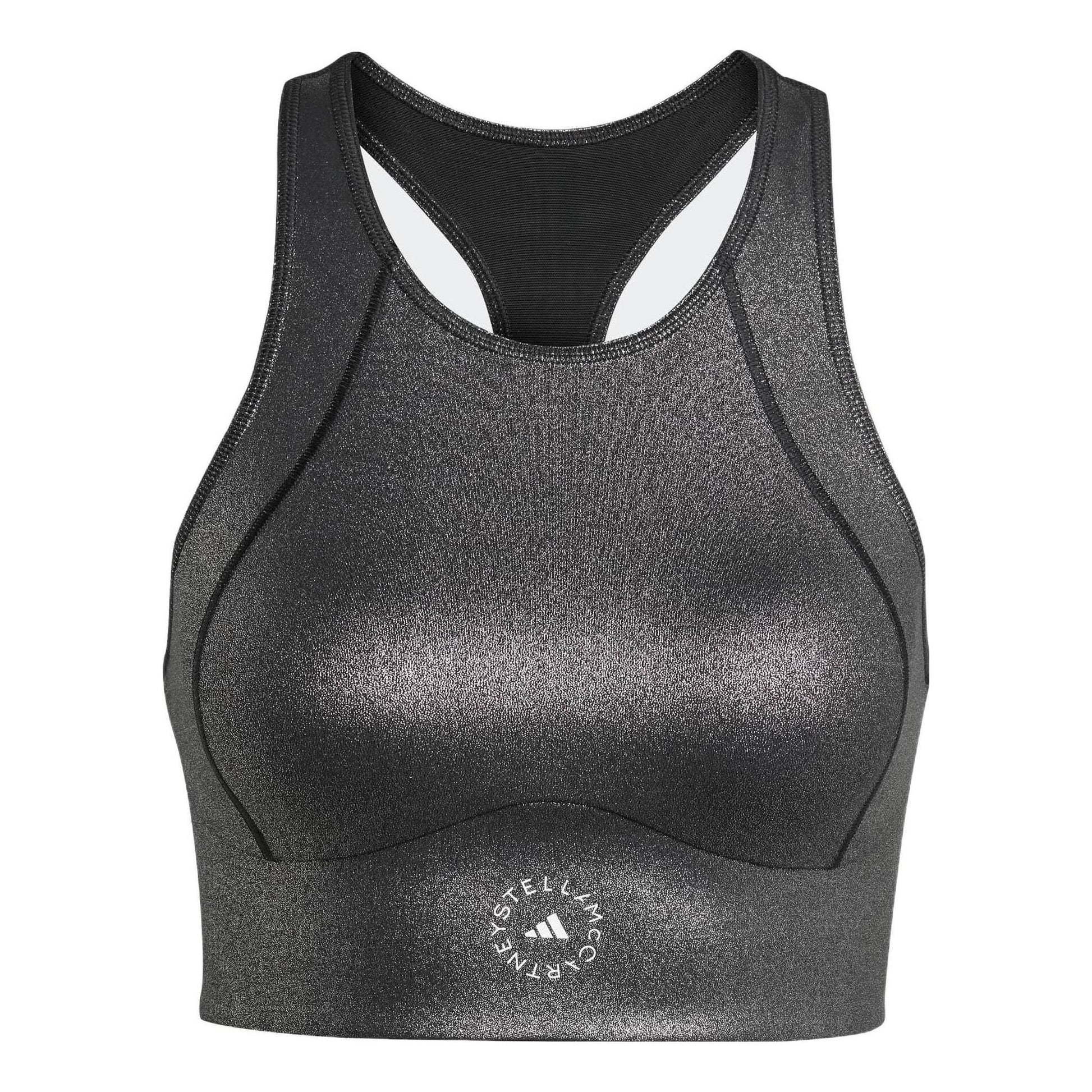 (WMNS) adidas by Stella McCartney Shiny Training Crop Top Asia Sizing 'Black' HG6880