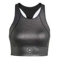 (WMNS) adidas by Stella McCartney Shiny Training Crop Top Asia Sizing 'Black' HG6880