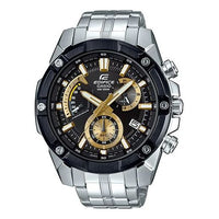 CASIO EDIFICE Waterproof Stainless Steel Strap Mens BlackGold Analog EFR-559DB-1A9V