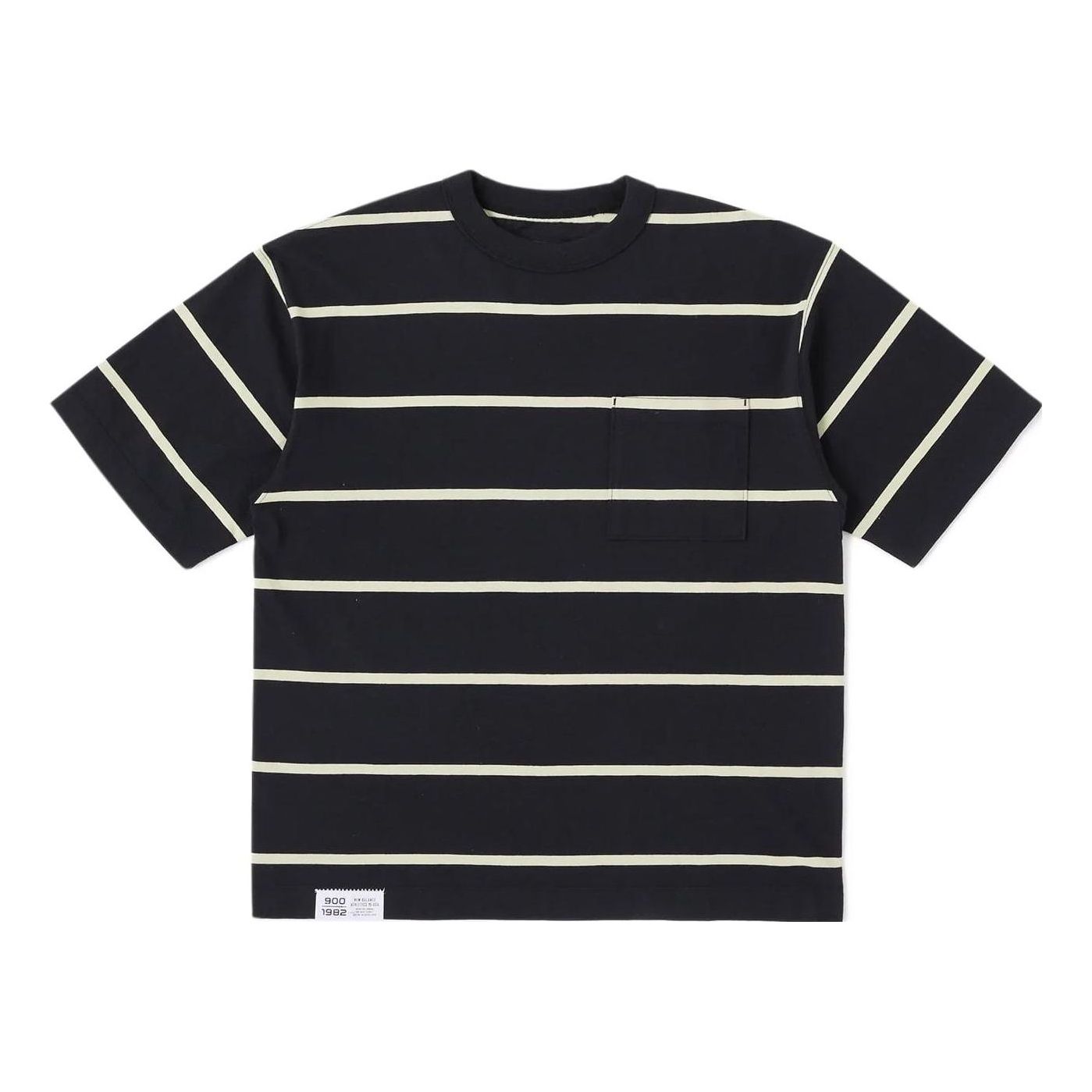 New Balance 900 Striped Short Sleeve T-Shirt Asia Sizing 'Black Multi' AMT35009-BM