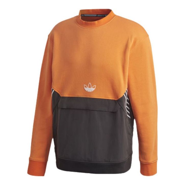 adidas originals TLM 02 Crewneck Sports Round Neck Pullover Black Yellow Splicing 'Black Yellow' GD5797