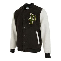 PUMA Logo Sherpa Baseball Jacket 'Black' 536182-05