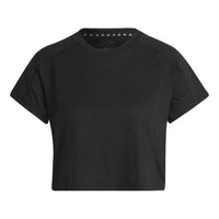 (WMNS) adidas Aeroready Train Essentials 3 Bar Logo Crop T-Shirt Asia Sizing 'Black' HR7789