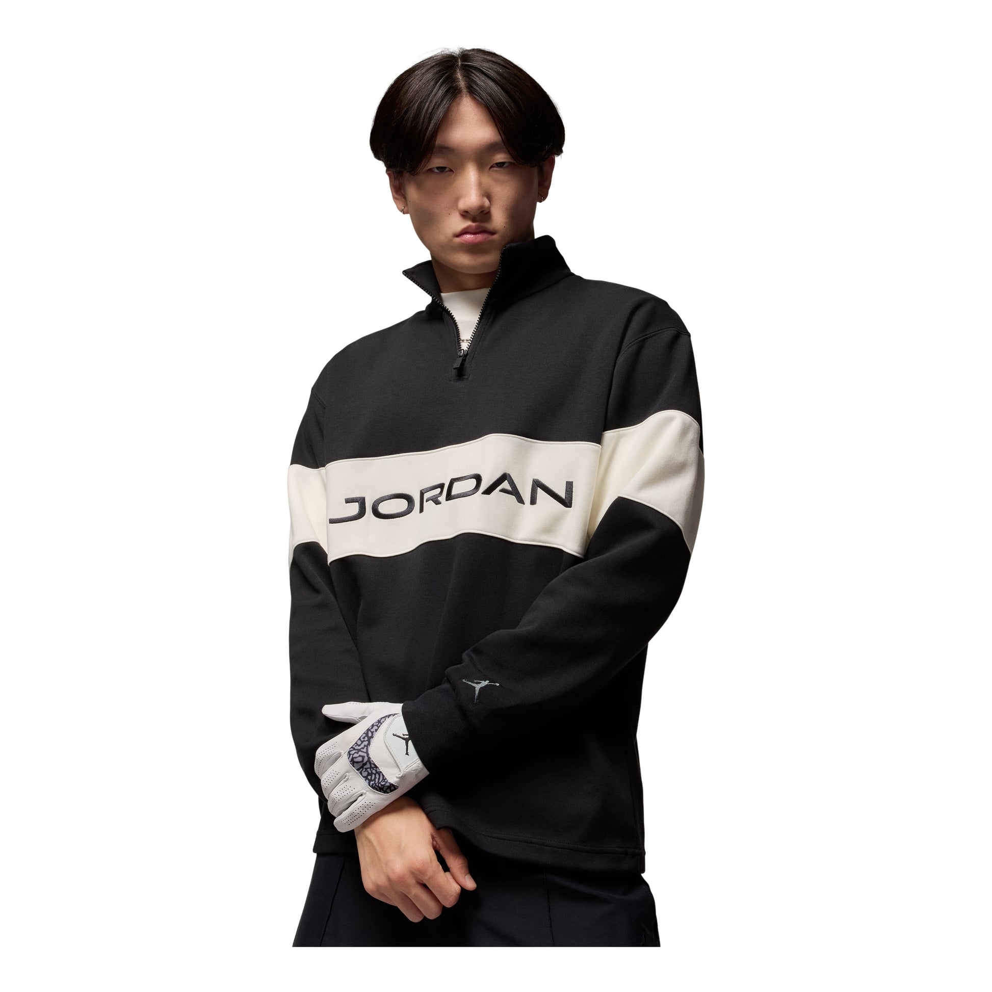 Air Jordan Sport Dri-FIT 1/4-Zip Golf Top  'Black Sail Dark Shadow' HF9919-010