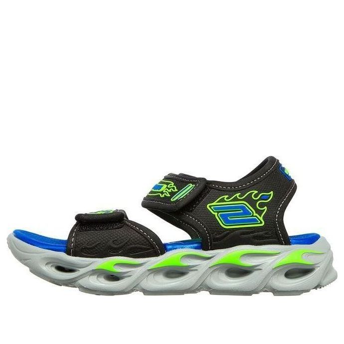 (GS) Skechers Thermo Splash Slip On Sport Light-Up Sandals 'Black Blue' 400109L-BBLM