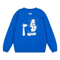 MLB Disney Mickey Crossover Long Sleeves Loose Unisex Blue 31MTK2011-07U