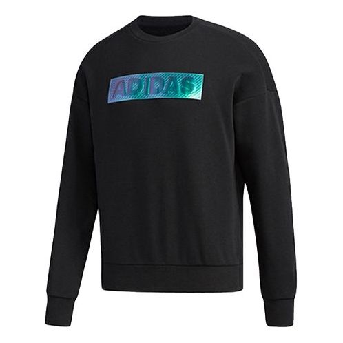 adidas Athleisure Casual Sports Round Neck Pullover Knit Black FM9426