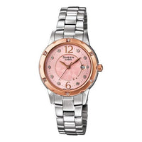 CASIO SHEEN Series Waterproof Silver/Rose-Gold Sports Pink Analog SHE-4021SG-4A