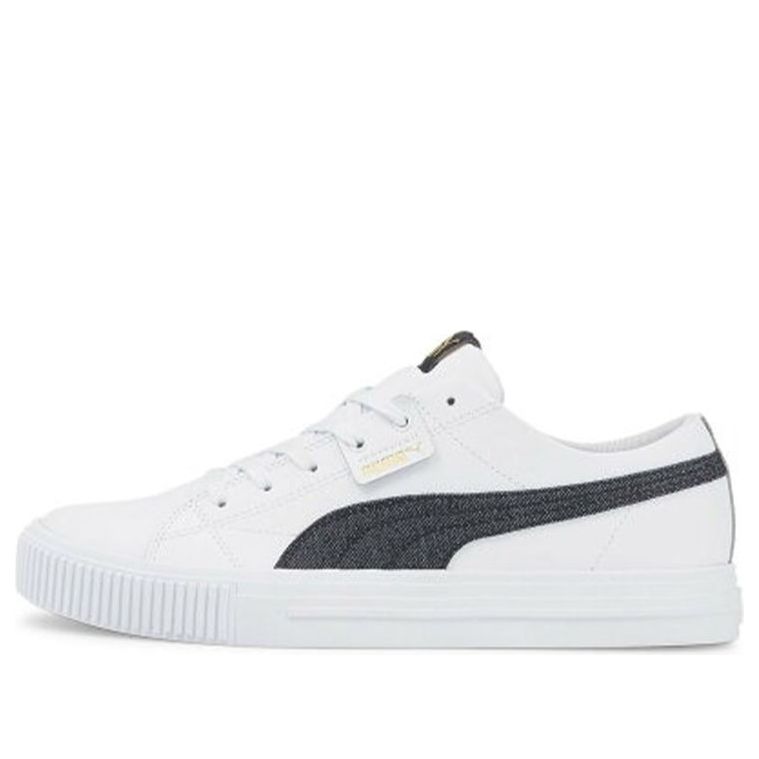 PUMA Ever Fs Denim Casual Skateboarding Shoes Unisex White Black 387279-02