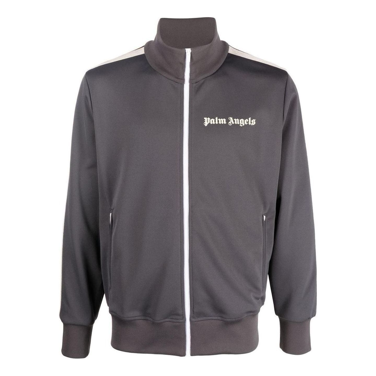 Palm Angels FW22 Classic Track Jacket 'Grey Off White' PMBD001F22FAB0020703