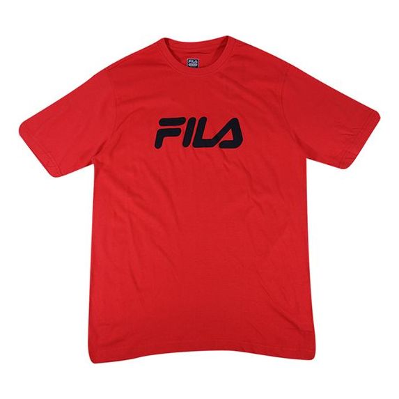 FILA Logo Printing Sports Round Neck Short Sleeve Red FM181783-622
