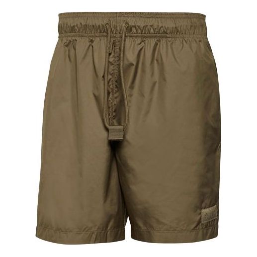 adidas Solid Color Casual Sports Shorts Khaki Brown HA0141