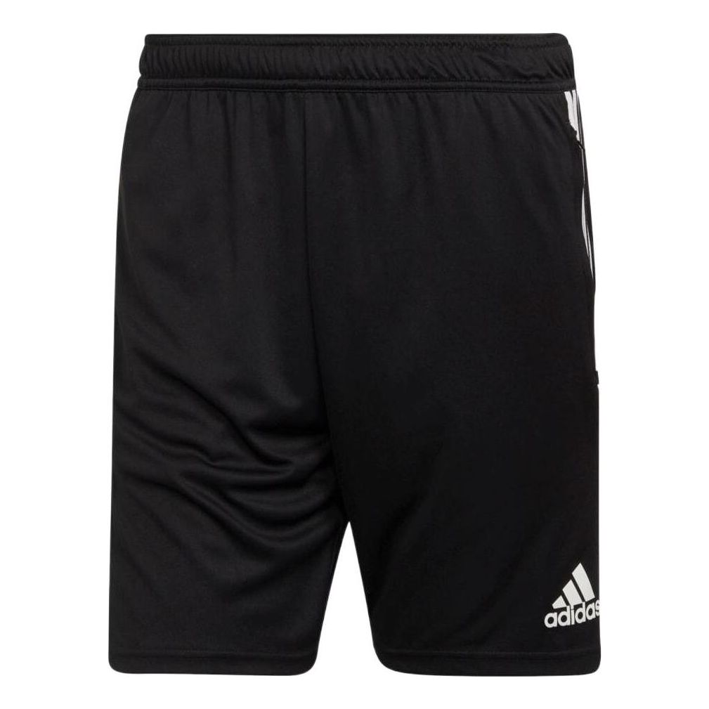 Men's adidas Contrasting Colors Stripe Straight Sports Shorts Black H21259