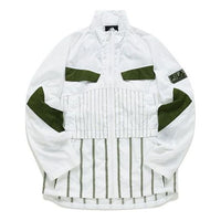 FILA FUSION x White Mountaineering Crossover Casual Sports Contrasting Colors Stripe Jacket T11M137701F-WT