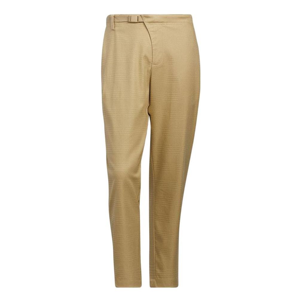 Men's adidas Solid Color Plaid Printing Casual Long Pants/Trousers Japanese Version Khaki HA3609