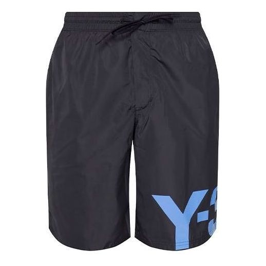 adidas Y-3 Large Logo Swim Shorts 'Black Blue' FS4482