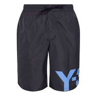 adidas Y-3 Large Logo Swim Shorts 'Black Blue' FS4482