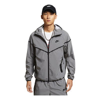 Nike Tech Woven Flash Jacket Reflect Asia Sizing 'Silver Black' FZ7586-035