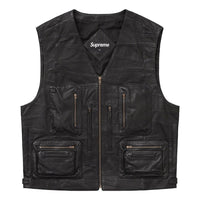 Supreme Patchwork Leather Cargo Vest 'Black' SUP-SS23-092