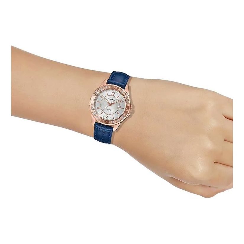 CASIO Female SHEEN Japan / South Korea Fashion Blue Analog SHE-4532PGL-7A