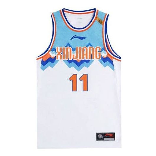 Li-Ning x CBA Xinjiang Flying Tiger Jersey 'White Blue' AAYR741-1